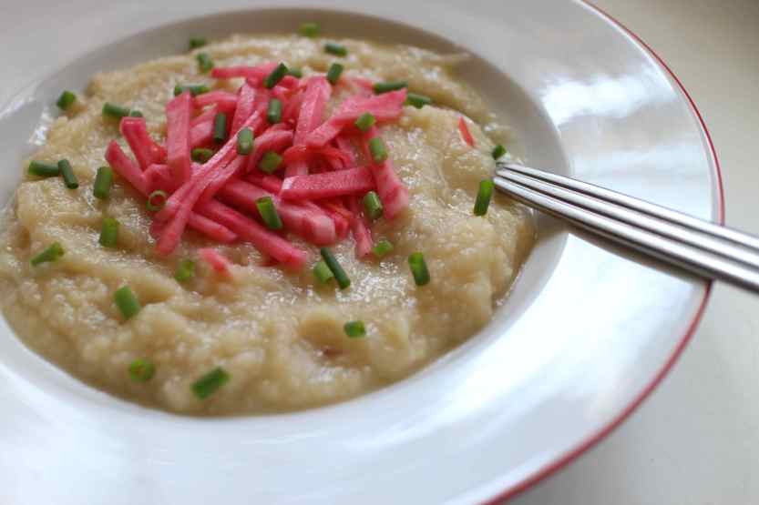 2013 0414 IMG_1294.Kohlrabi Soup pickled radishes jpg