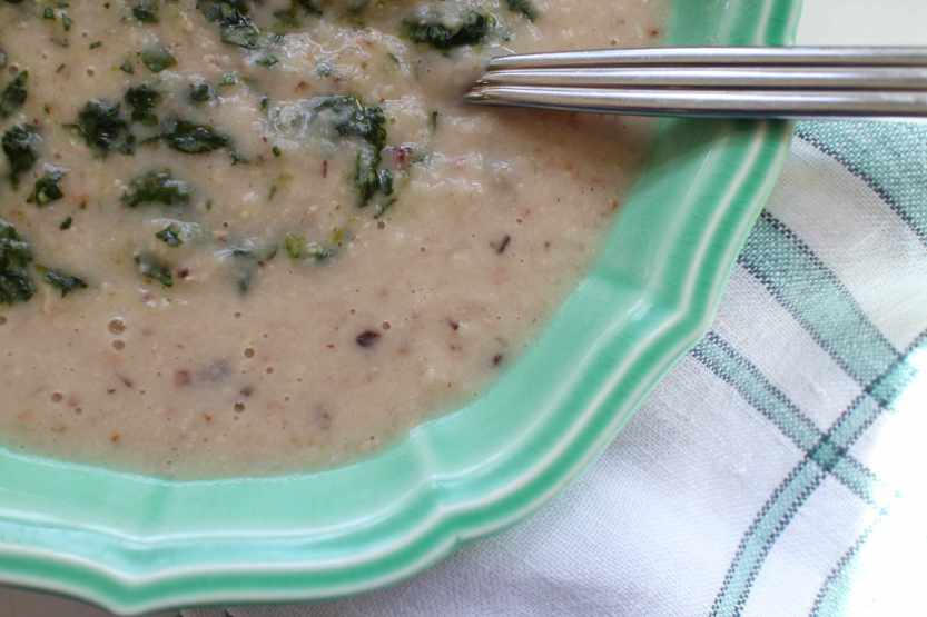 2013 0424 IMG_1390.jpg Bean and dandelion soup