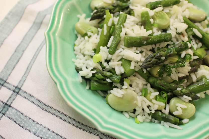 2013 0524 IMG_1580 Asparagus fava bean pilaf