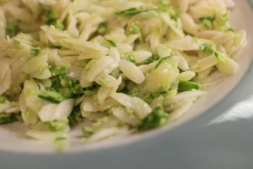 2013 0629 IMG_1906 Garlic scape pesto with orzo