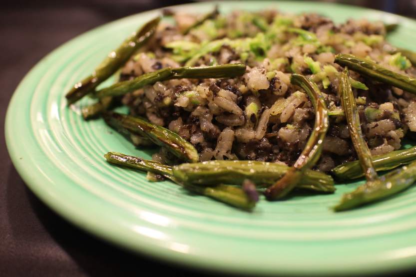 2013 0701 IMG_2013 Mushroom garlic scape risotto