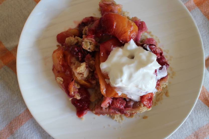 2013 0923 IMG_3225 Peach and plum crisp