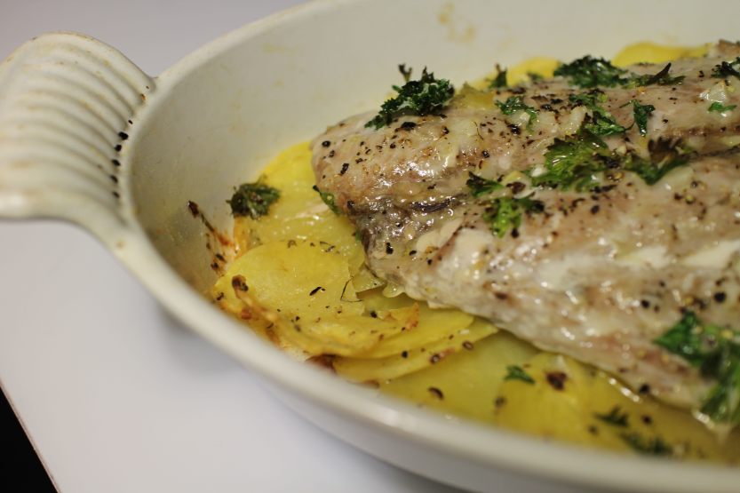 2013 1030 IMG_3268 Bluefish on potatoes