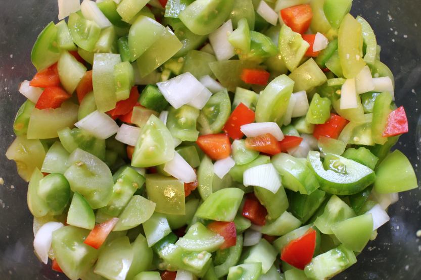 2013 1115 IMG_3457 Green tomato relish ingredients