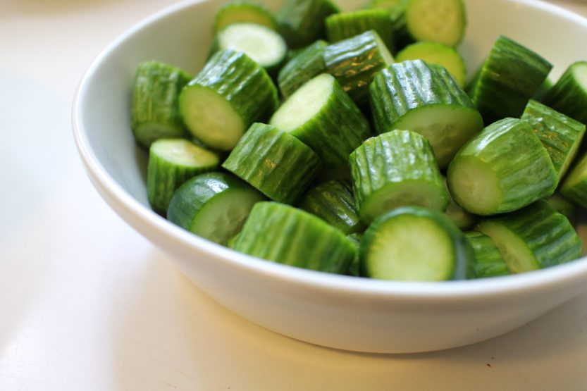 2014 0718 Cucumber chunks for pickles