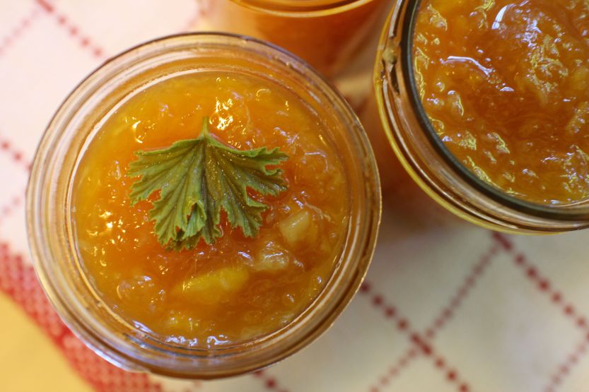 2014 0914 Peach Citrus Marmalade in Jars