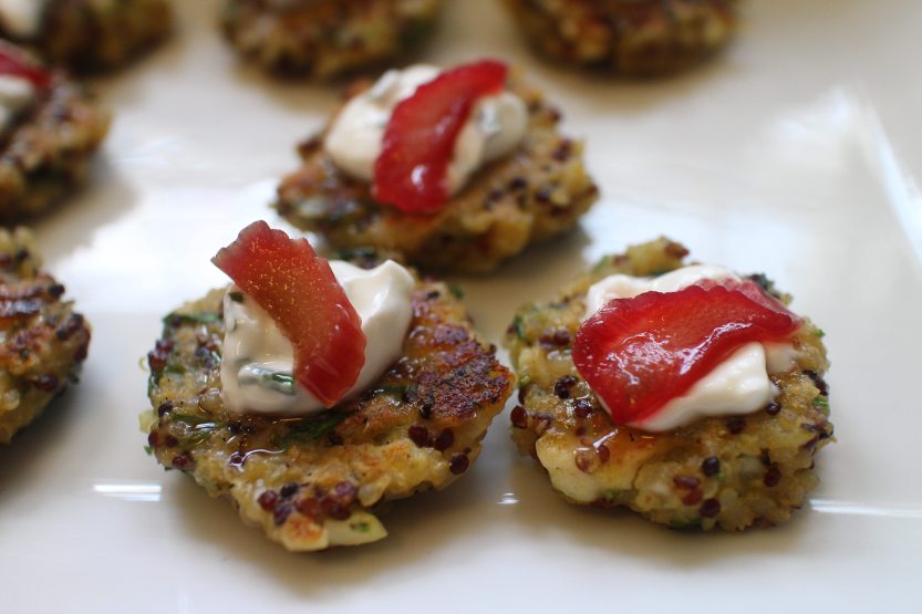 2017 0529 Quinoa cakes with pickled rhubarb