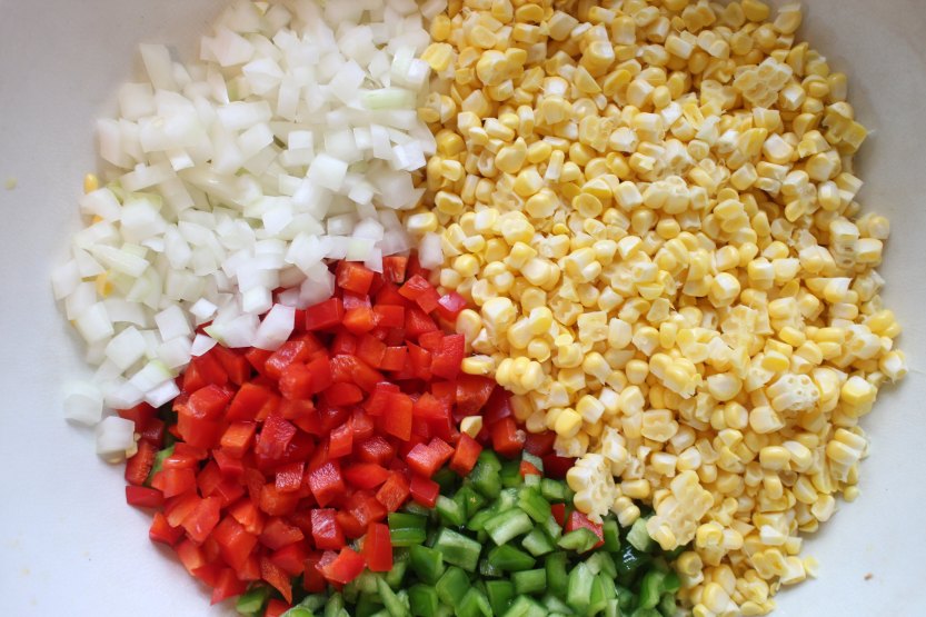 2017 0722 Corn, Pepper and Onions overhead